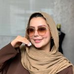 عینک آفتابی زنانه عسلی (کد5895)