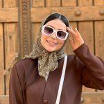 عینک آفتابی زنانه رنگ سفید(کد6808)