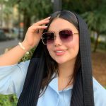 عینک آفتابی زنانه طلایی