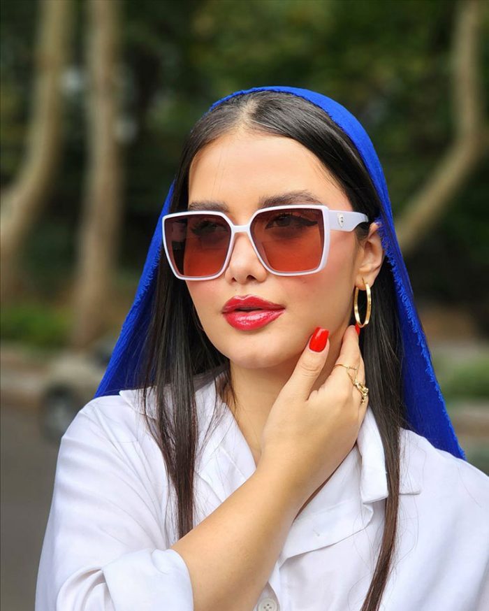 عینک آفتابی زنانه سفید(کد7809) - Image 1