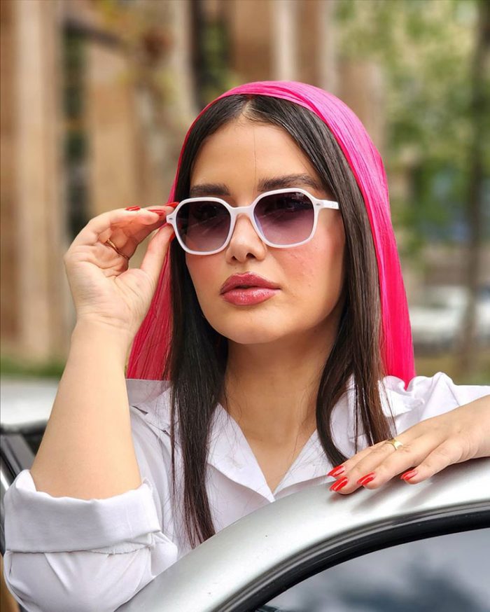 عینک آفتابی زنانه سفید (کد2147) - Image 1