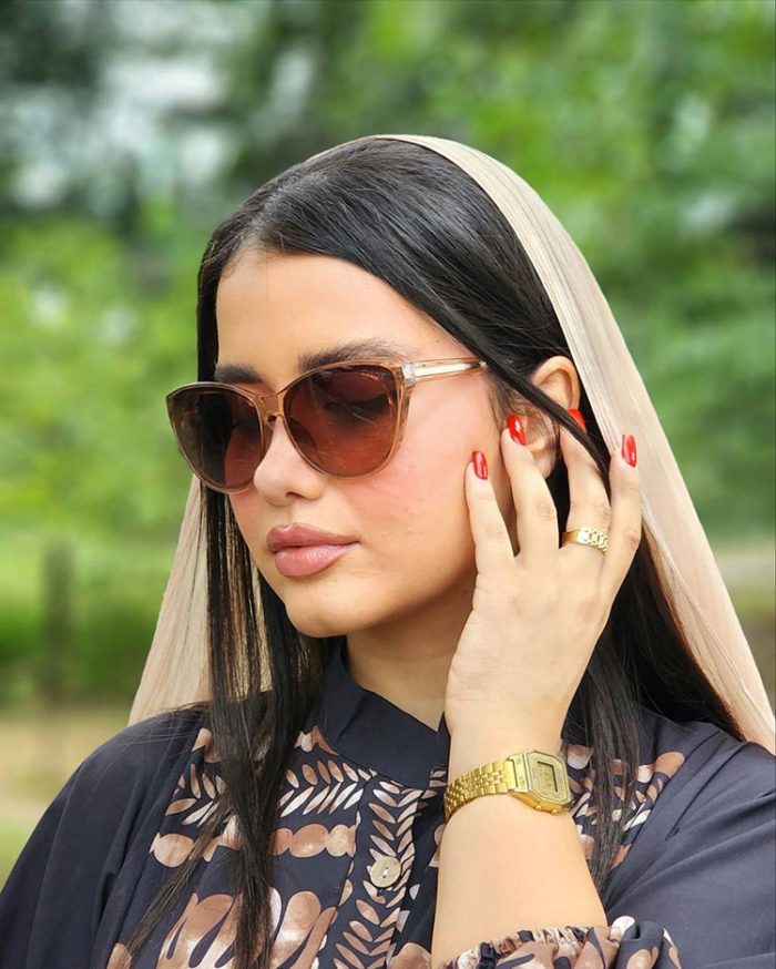 عینک آفتابی زنانه عسلی (کد 7803) - Image 1