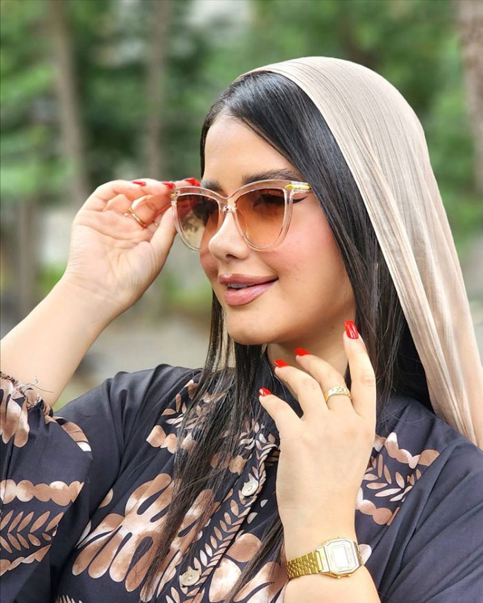 عینک آفتابی زنانه عسلی (کد5891) - Image 4