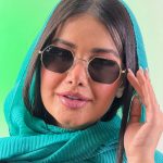 عینک افتابی ریبن فلزی چندضلعی(کد3556)