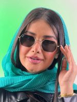 عینک افتابی ریبن فلزی چندضلعی(کد3556)