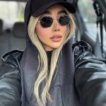 عینک افتابی ریبن فلزی چندضلعی(کد3556)