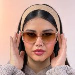 عینک آفتابی زنانه عسلی (کد5891)