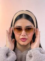 عینک آفتابی زنانه عسلی (کد5891)